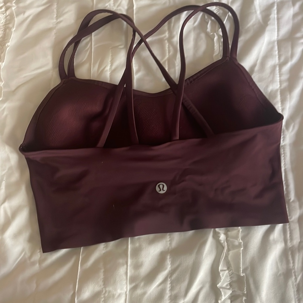 NWOT Lululemon Like a Cloud Longline Bra - Dark purple plum